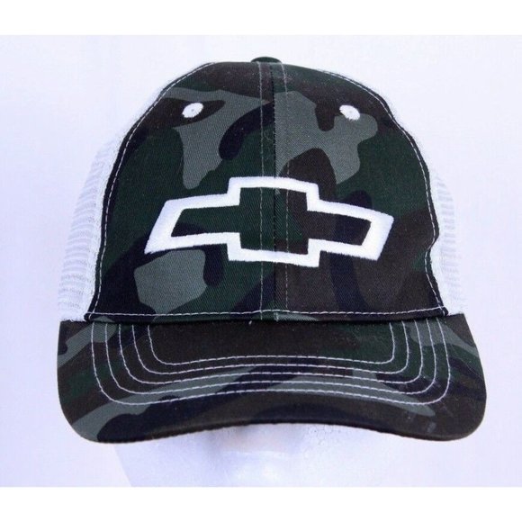 Chevy GMC Camo Snapback Adjustable Mesh Trucker Hat  Baseball Cap - Picture 1 of 5